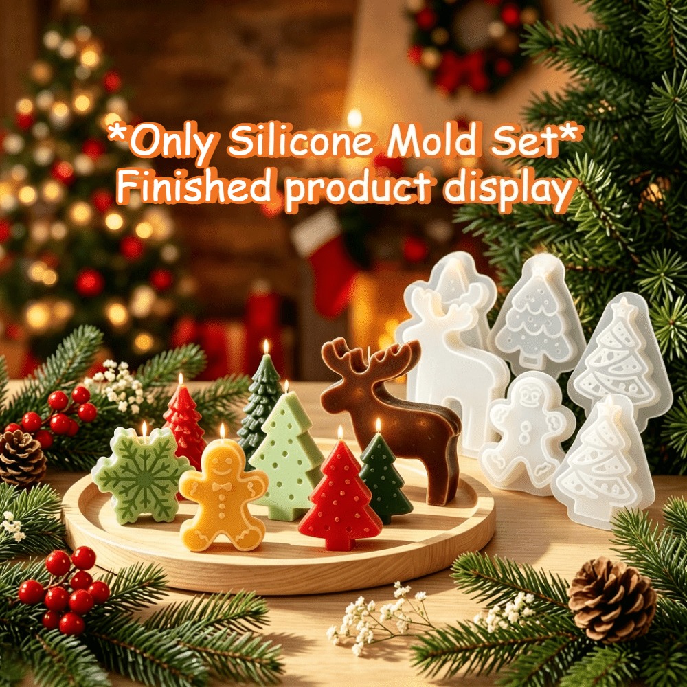 Silk Candle - Conjunto de 6 Moldes de Silicone