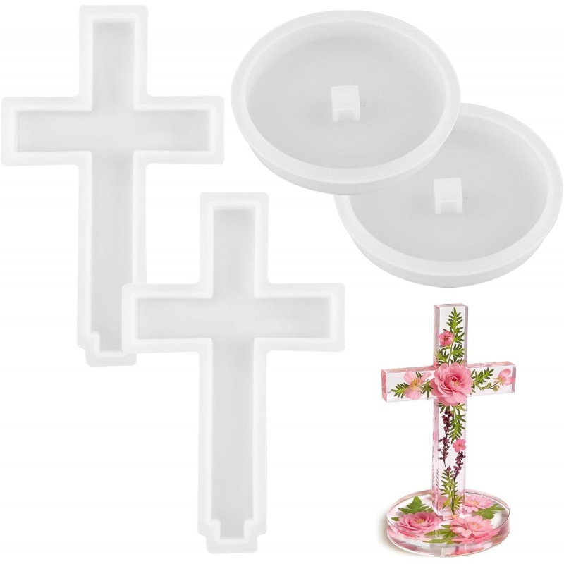 Candle Containers - Dois moldes de silicone com base