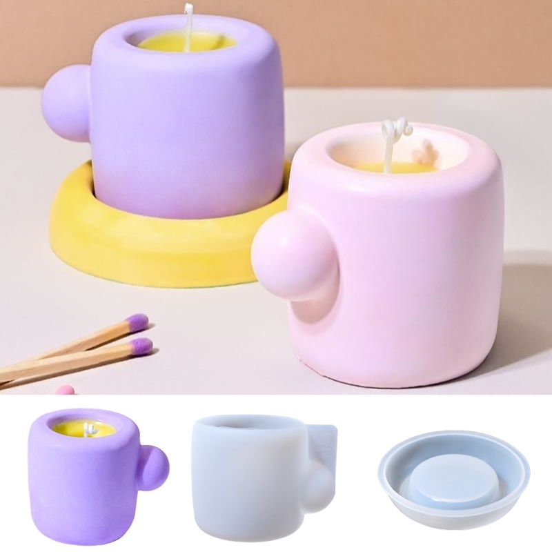 Caneca 3d com porta-copos, mol - Candle Containers avaliação e preço
