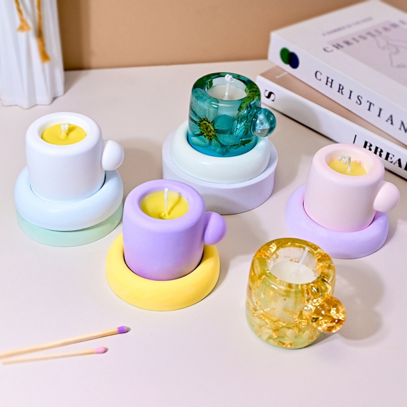 Caneca 3d com porta-copos, mol - Candle Containers avaliação e preço